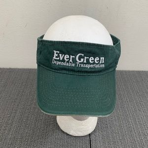 Ever Green Dependable Transportation Visor Unisex Adjustable Green White Toppers